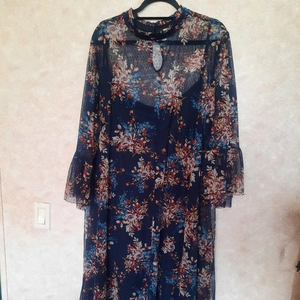 Plus Size Navy Blue Dress